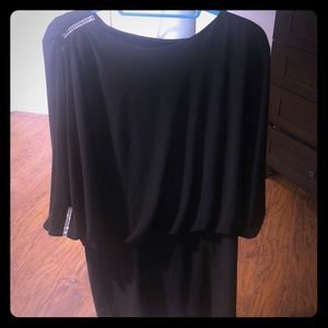 Black dress with rhinestone